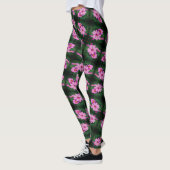 Rosa Kosmos Blume Abstraktes Muster Leggings (Links)