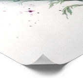 Rosa Kosmos Blume Art Print Poster (Ecke)