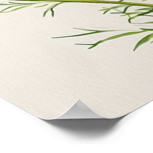 Rosa Kosmos Blume Art Print Poster (Ecke)