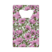 Rosa Kosmos-Blume Geldbeutel Flaschenöffner (Vorderseite)