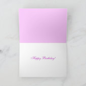 Rosa Kosmos Blume Glücklich Geburtstag Karte (Innenseite)