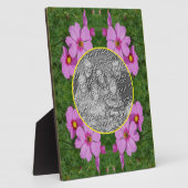 Rosa Kosmos-Blume hinzufügen Foto Fotoplatte (Seite)