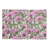 Rosa Kosmos-Blume Kissenbezug (Rückseite)