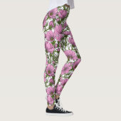 Rosa Kosmos-Blume Leggings (Rechts)