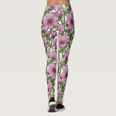 Rosa Kosmos-Blume Leggings (Rückseite)