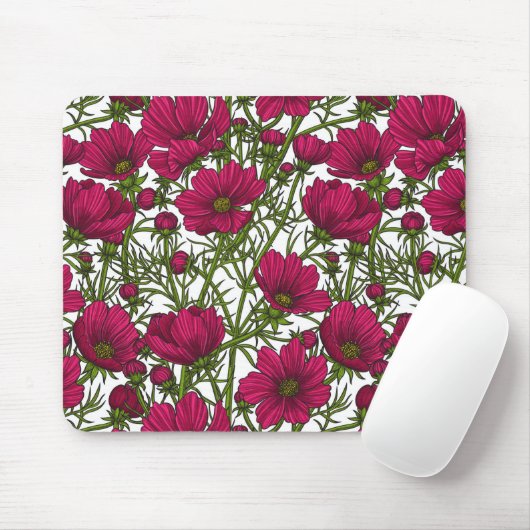 Rosa Kosmos-Blume Mousepad (Mit Mouse)