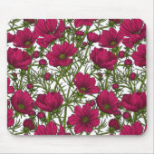 Rosa Kosmos-Blume Mousepad (Vorne)