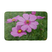 Rosa Kosmos Blume Natur Badematte (Vorderseite)