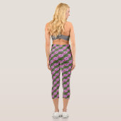 Rosa Kosmos Blume Naturmuster Capri Leggings (Rückseite)