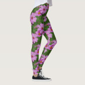 Rosa Kosmos Blume Naturmuster Leggings (Rechts)