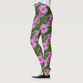 Rosa Kosmos Blume Naturmuster Leggings (Links)