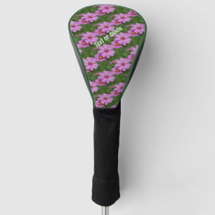 Rosa Kosmos Blume Naturmuster Personalisiert Golf Headcover