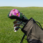Rosa Kosmos-Blume Personalisiert Golf Headcover (In SItu)