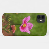 Rosa Kosmos-Blume *Persönlich gestalten* Case-Mate iPhone Hülle (Rückseite (Horizontal))