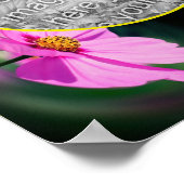 Rosa Kosmos Blume Rahmen erstellen Sie Ihr eigenes Poster (Ecke)