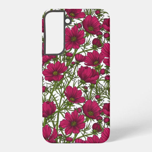 Rosa Kosmos-Blume Samsung Galaxy Hülle (Rückseite)