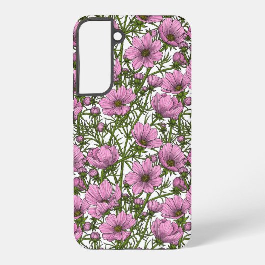 Rosa Kosmos-Blume Samsung Galaxy Hülle (Rückseite)