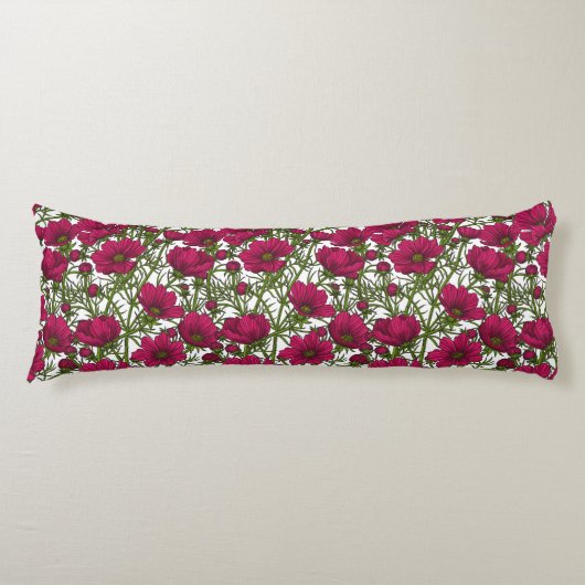 Rosa Kosmos-Blume Seitenschläferkissen (Vorderseite)