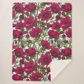 Rosa Kosmos-Blume Sherpadecke (Vorderseite)