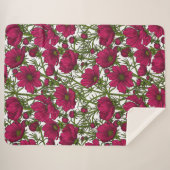 Rosa Kosmos-Blume Sherpadecke (Vorderseite (Horizontal))