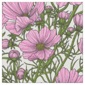 Rosa Kosmos-Blume Stoff (Nahaufnahme)