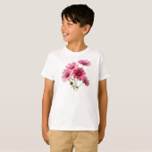 Rosa Kosmos-Blume T-Shirt (Vorne ganz)