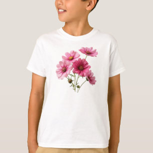 Rosa Kosmos-Blume T-Shirt
