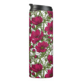 Rosa Kosmos-Blume Thermosbecher (Nach rechts gedreht)