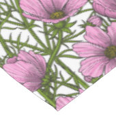 Rosa Kosmos-Blume Tischdecke (Schrägansicht)