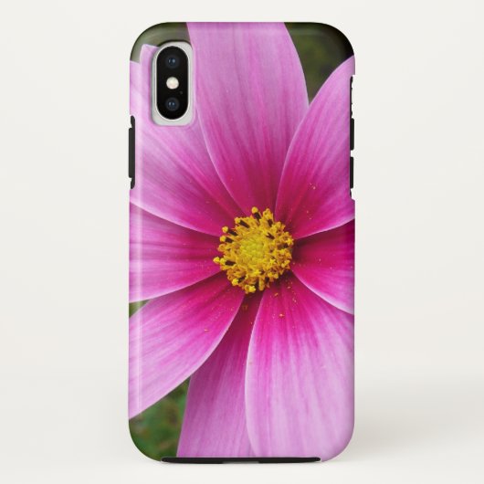 Rosa Kosmos Blume Wildblume Case-Mate iPhone Hülle (Rückseite)
