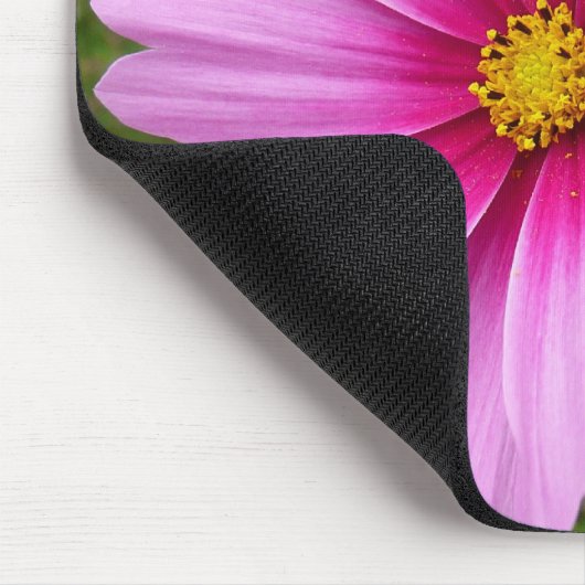 Rosa Kosmos Blume Wildblume Mousepad (Ecke)