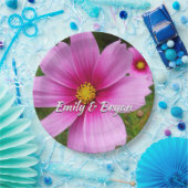 Rosa Kosmos Blume Wildblume Pappteller (Party)