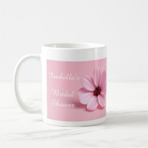 Rosa Kosmos-Blumen-Hochzeitsbrause-Party-Tasse Kaffeetasse