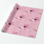 Rosa Kosmos Blumen Hochzeitsdusche Script Design Geschenkpapier (Ungerollt)