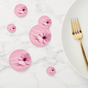 Rosa Kosmos-Blumen Hochzeitsparty mit individuelle Konfetti