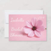 Rosa Kosmos-Blumen-Script-Junggesellinnen-Abschied Dankeskarte (Vorderseite)