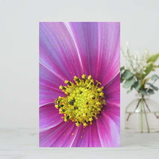 Rosa Kosmos Briefpapier (Stehend Vorderseite)