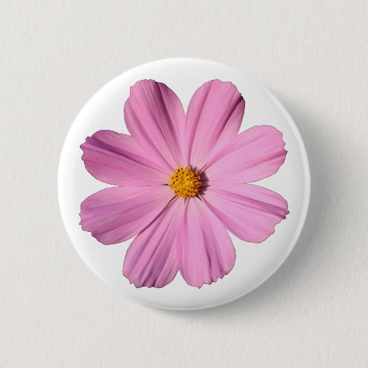 Rosa Kosmos Button (Vorderseite)