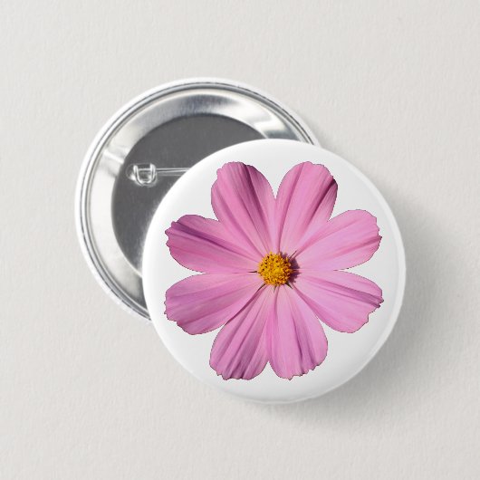 Rosa Kosmos Button (Vorne & Hinten)
