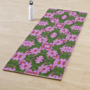 Rosa Kosmos Daisy Blume Abstrakte Natur Yogamatte