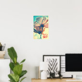 Rosa Kosmos für das Sky Zitat Poster (Heimbüro)