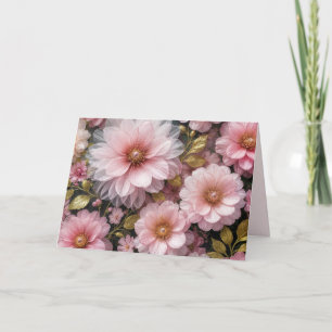 Rosa Kosmos Geburtstag Karte