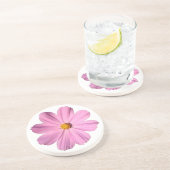 Rosa Kosmos Getränkeuntersetzer (Seite)