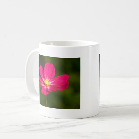 Rosa Kosmos Kaffeetasse (Vorderseite Links)