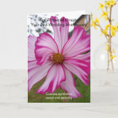 Rosa Kosmos Personalisiert 2. Hochzeitstag Karte (Gelbe Blume)