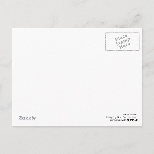 Rosa Kosmos Postkarte (Rückseite)