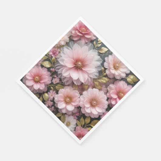 Rosa Kosmos-Sammlung Serviette (Ecke)