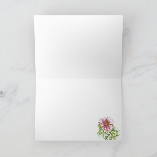 Rosa Kosmos Snapdragon Karte (Innenseite)