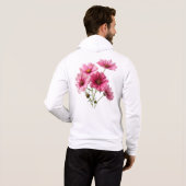 Rosa Kosmosblumen-23456 Hoodie (Schwarz voll)