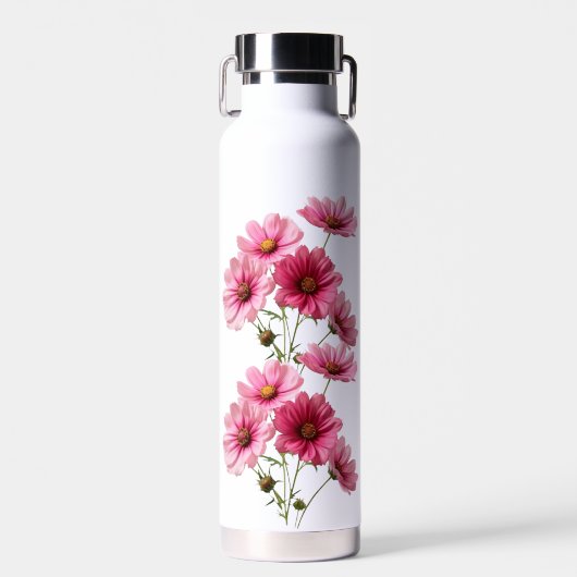 Rosa Kosmosblumen-23456 Trinkflasche (Vorne)